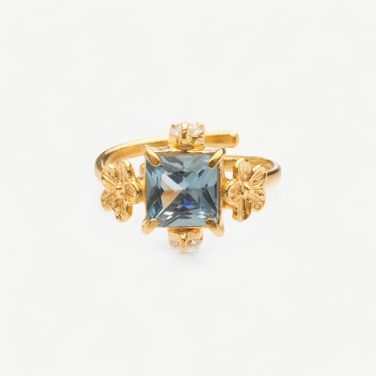 Anillo Flores de Circonio