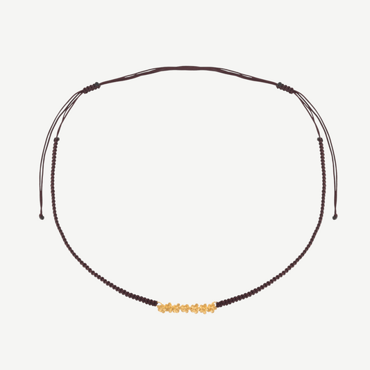 Colar Cordão Flores