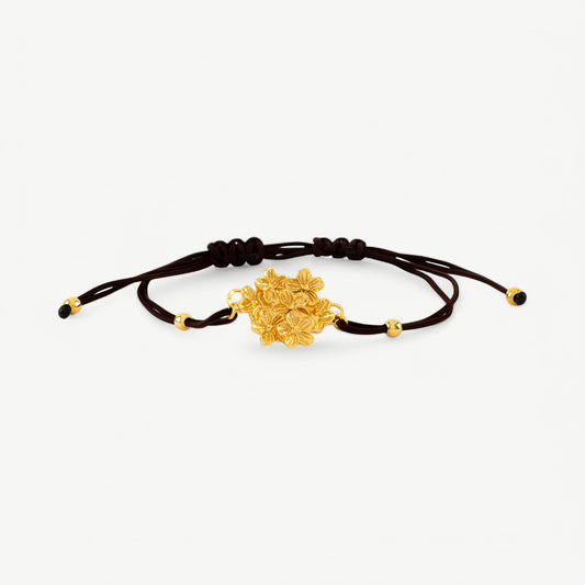 Pulseira cordão flores