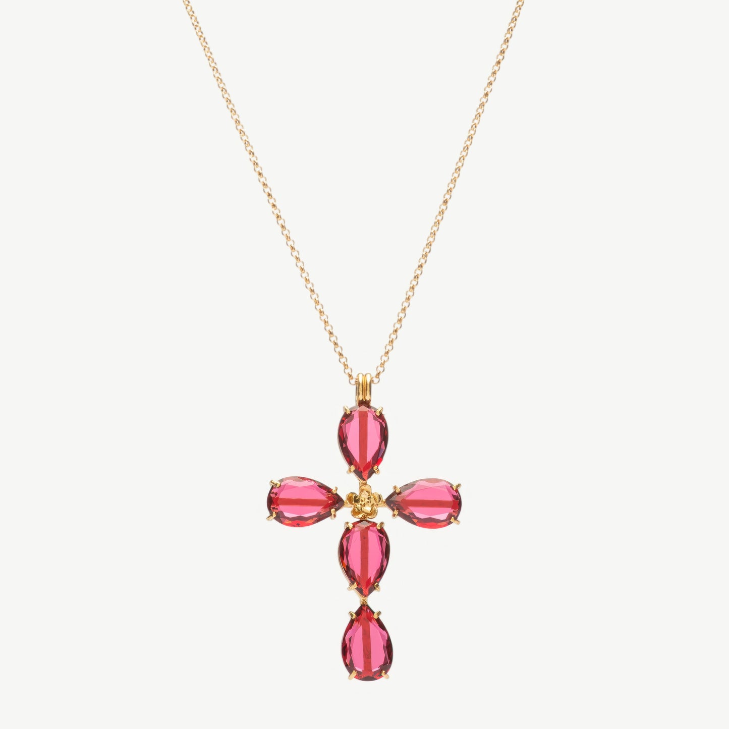 Collar Cruz y Flor